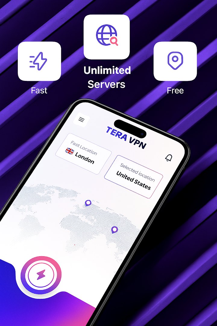 انتخاب سرور سریع در برنامه ترا ویپیان
